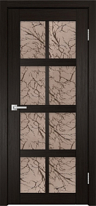 Товар Межкомнатная дверь Легенда К-8 тон Венге Остекление Гранит бронза