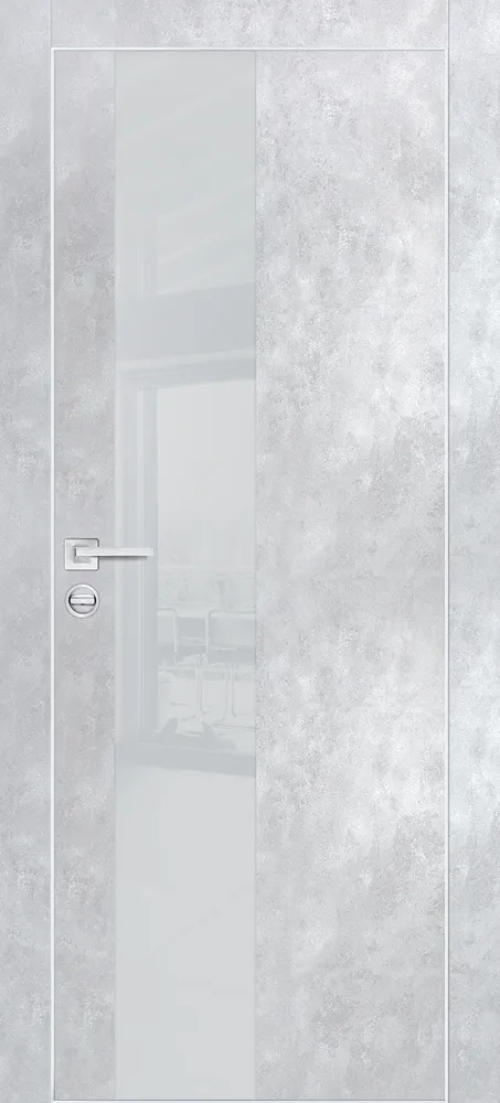 Фото Межкомнатная дверь PX-6  AL кромка с 4-х ст. Серый бетон